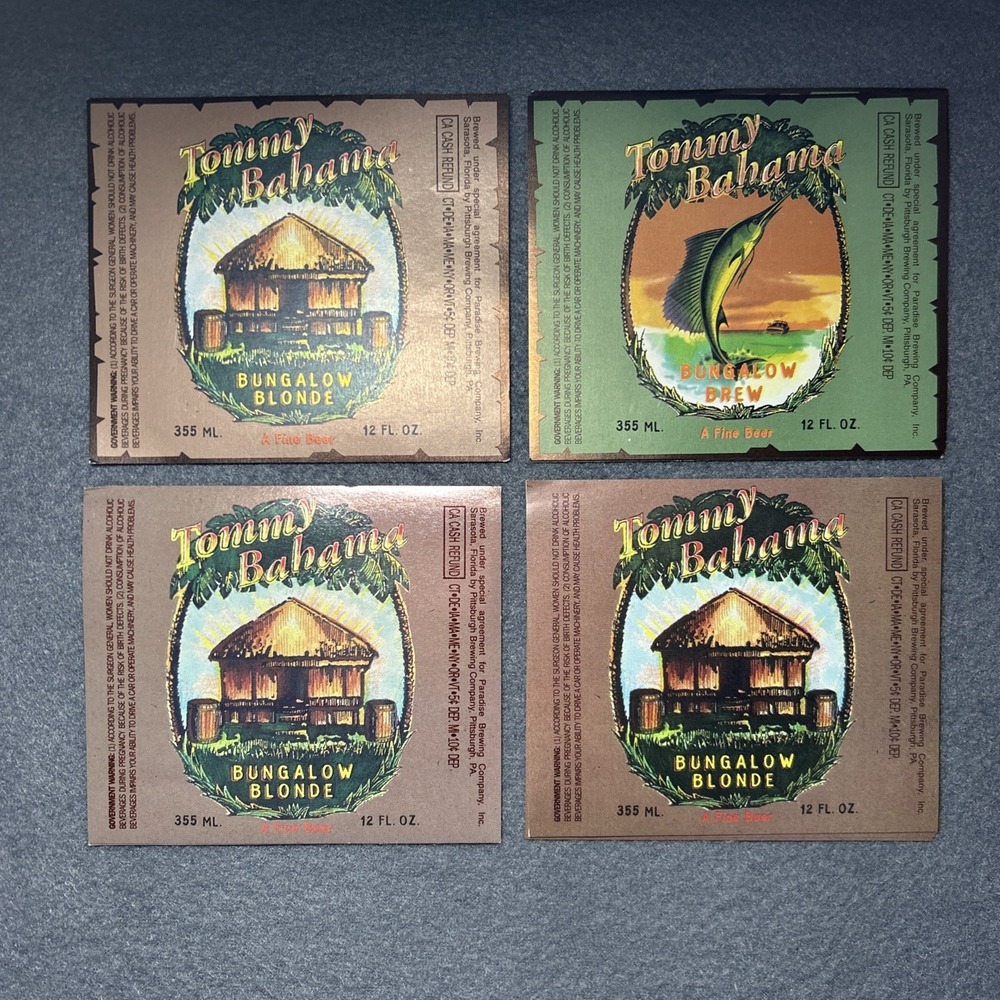 Tommy Bahama Bungalow Blonde & Brew Beer Labels Lot Of 14